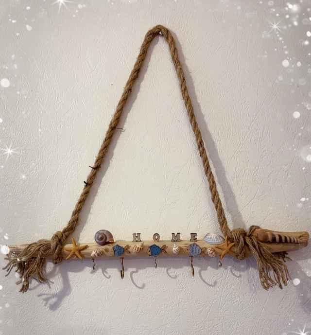 Support à crochets bois flotté personnalisable