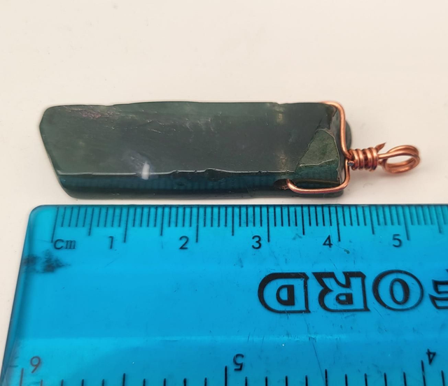 Moss agate pendant - large