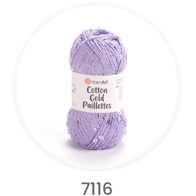 Cotton Gold Paillettes 7116