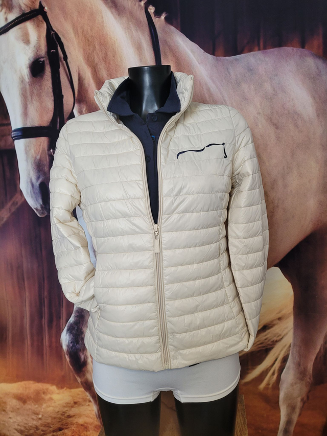 Doudoune légère femme ivoire(A9) – Brodée 