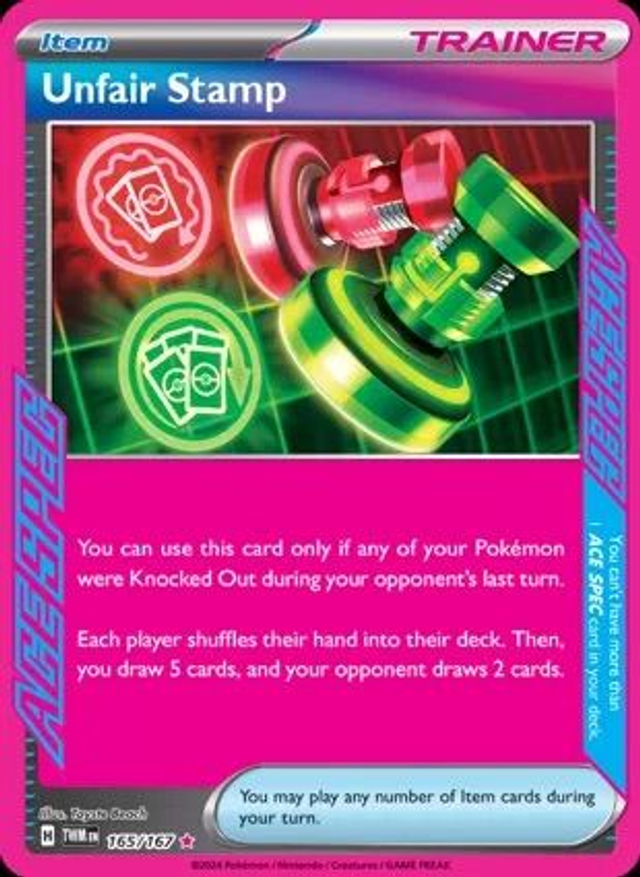 Unfiar Stamp - 165/167 (Ace Spec Rare)