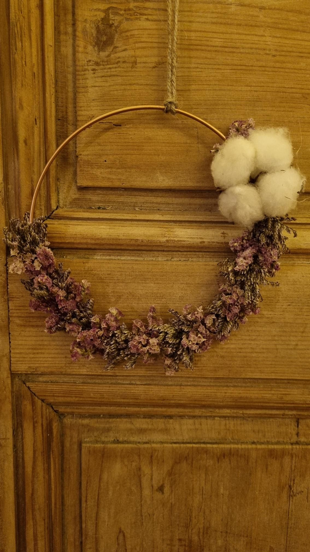 Couronne fleurs séchées 