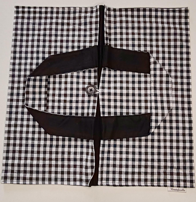 Sac à tarte &quot;VICHY NOIR&quot;