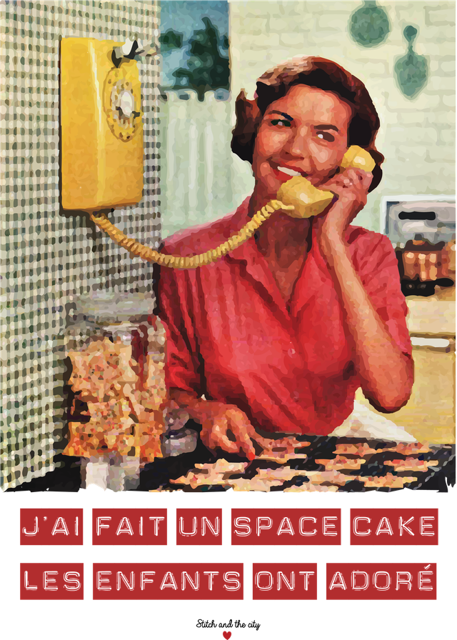 Affiche J&#039;ai fait un space cake, les enfants ont adoré