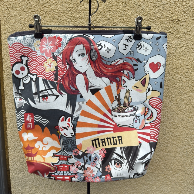 Grand sac manga similicuir 