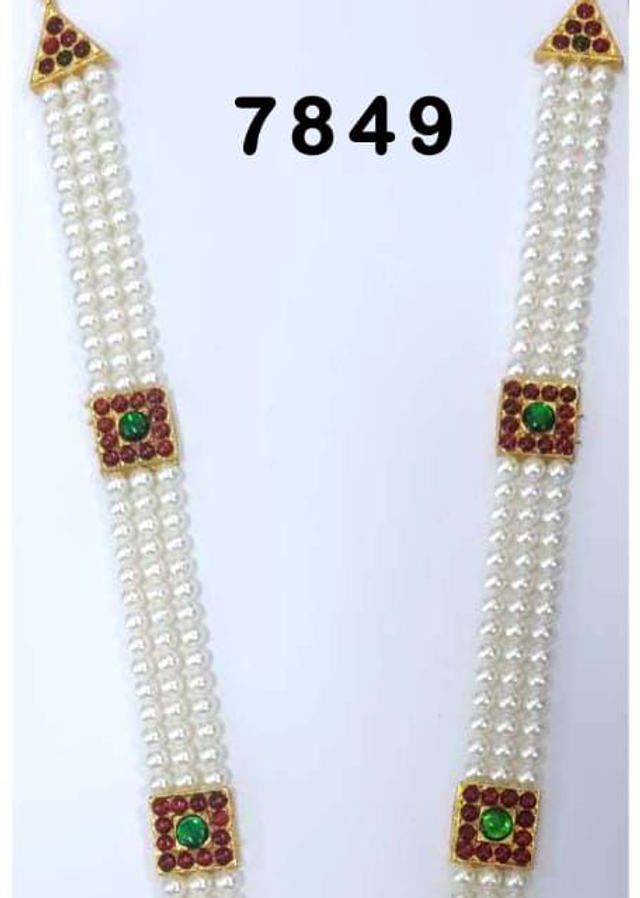 Bharatanatyam Kemp Long Maala – 3 Lines