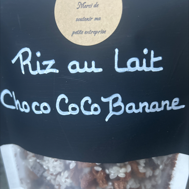 Riz au lait choco coco banane 