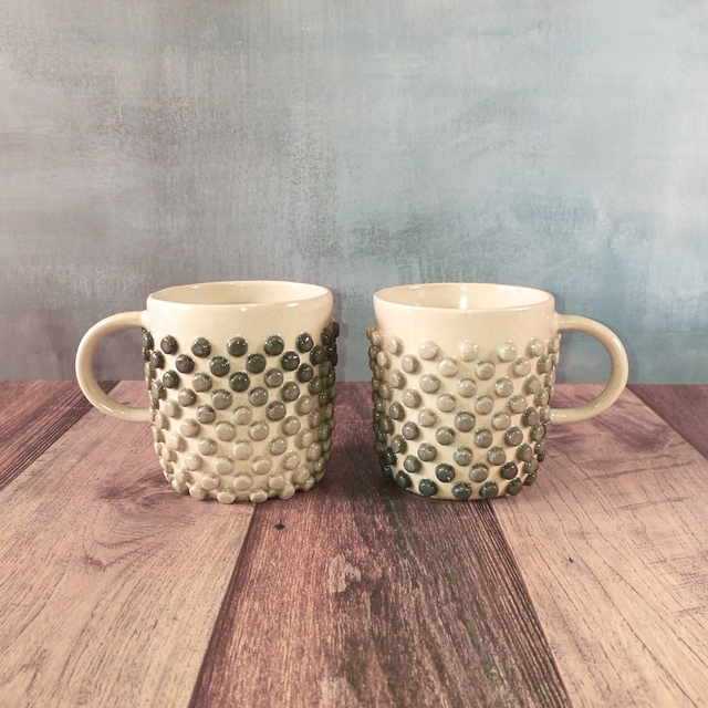 duo tasses bulles grises