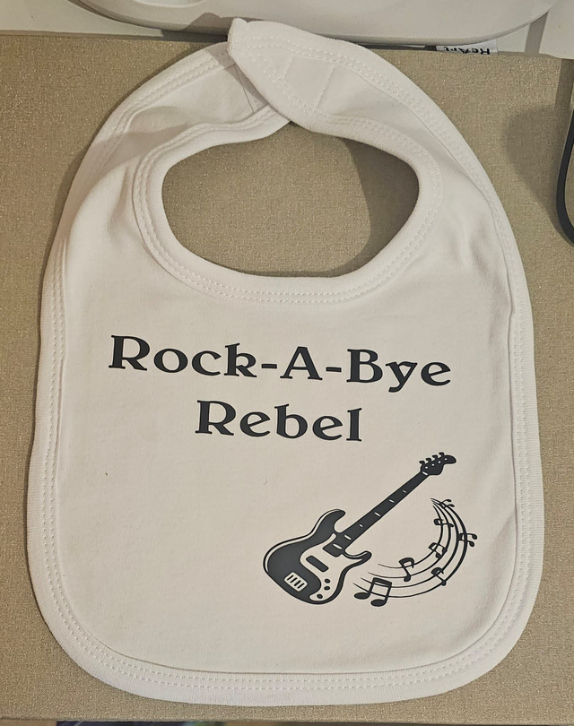Rock a Bye Rebel' Baby Bib
