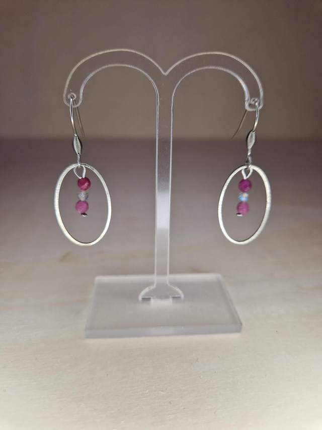 Rubis,  Labradorite blanche / 025