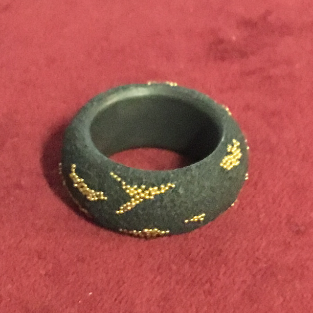 Lava Ring with Gold Studs