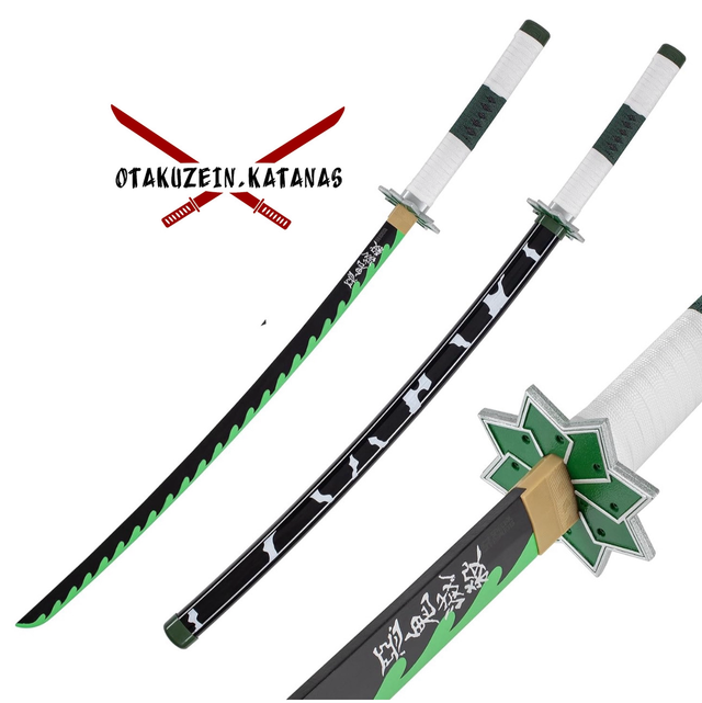 Katana S0287 de Demon Slayer empuñada por Shinazugawa Sanemi réplica no oficial de 40 cm