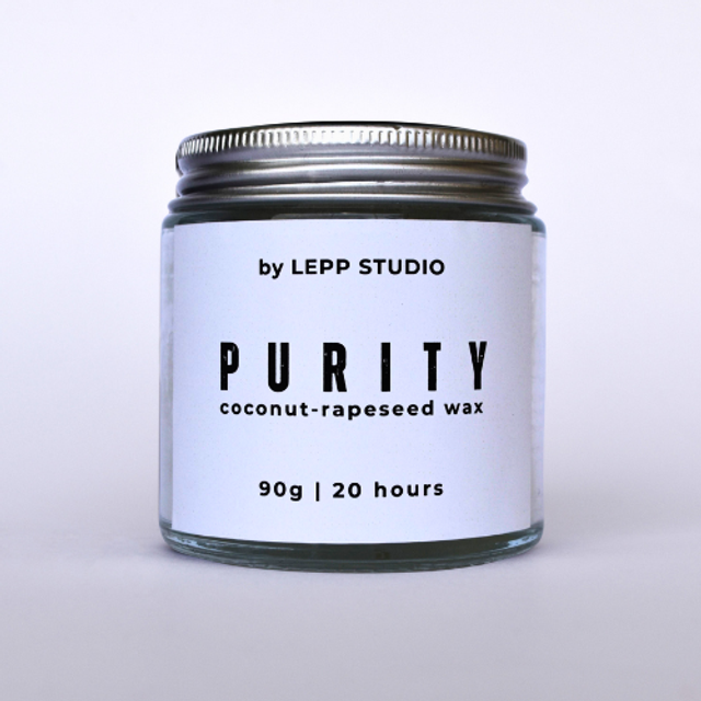 "PURITY" unscented candle