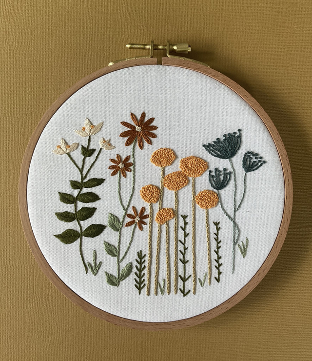 Kit broderie traditionnelle * Jardin Fleuri*