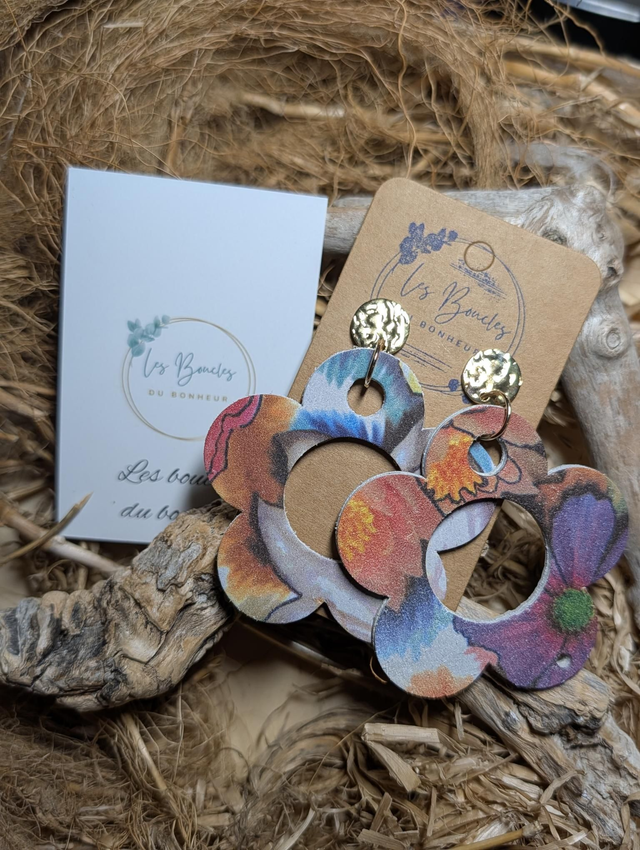 Boucles d'oreilles Sonia multicolore sa004