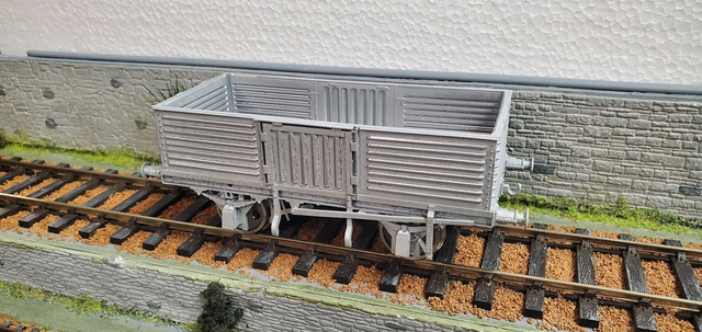 CIÉ 12T Corrugated Open Wagon. Fitted with steel wheels in brass bearings.