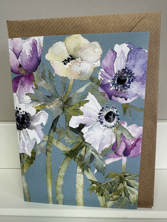Floral 'Pearl Harmony' Greetings Card