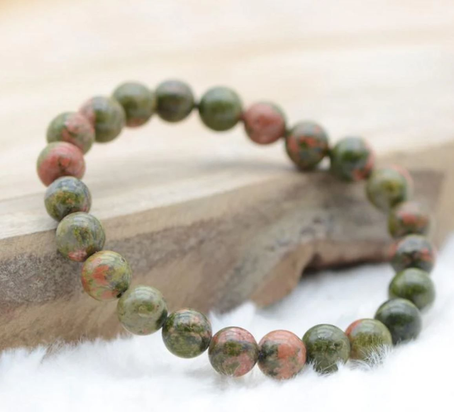Bracelet Unakite 8 mm " confiance