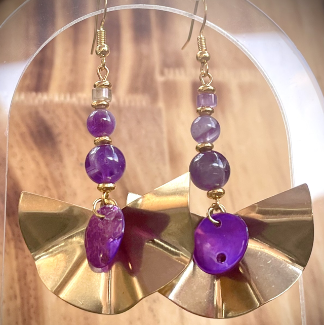 Boucles Bali Améthyste 