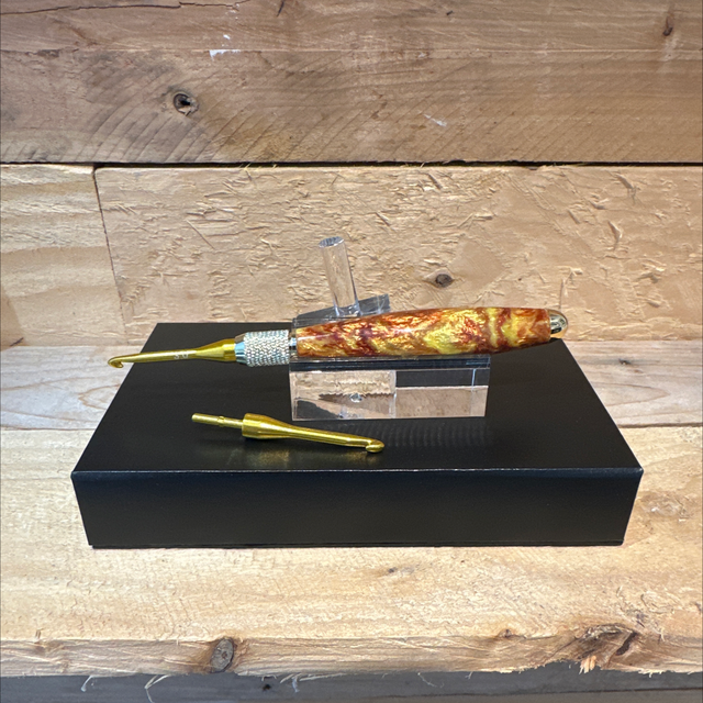 Caramel Custard Crochet Handle with Hooks 