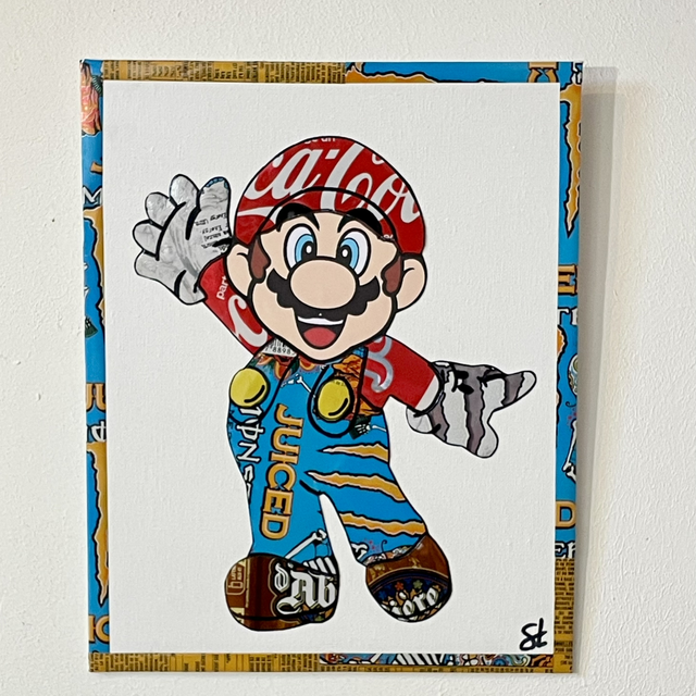 Tableau Mario 24x30 cm carton entoilé