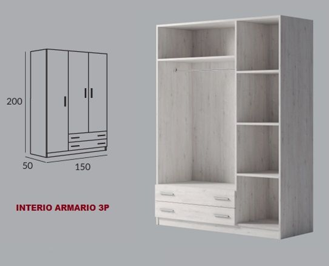 ARMARIO DE 3 PUERTAS