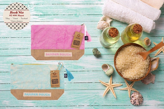 Pochettes en coton & jute