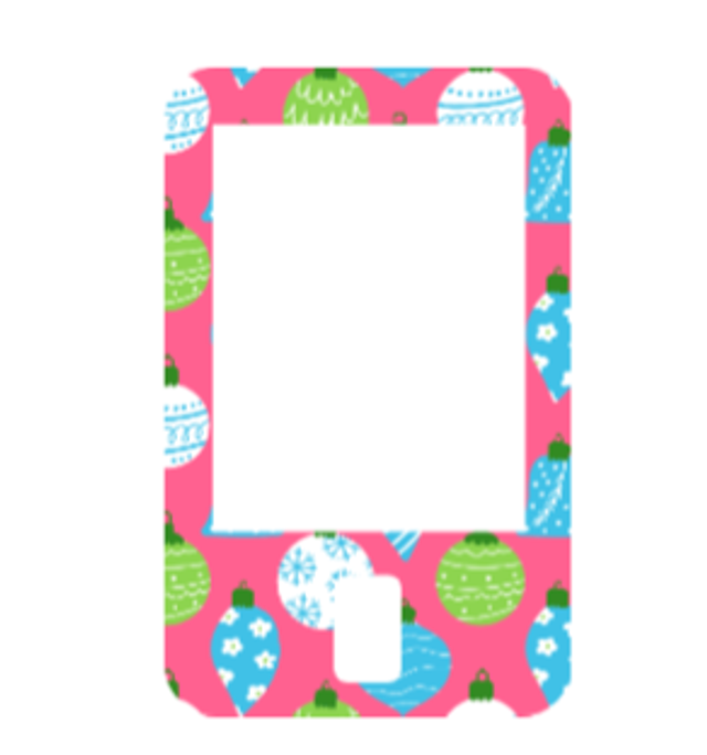 Christmas Baubles on Green T Slim