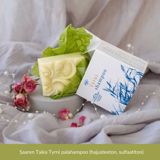 Saaren Taika Tyrni palahampoo (hajusteeton, sulfaatiton)