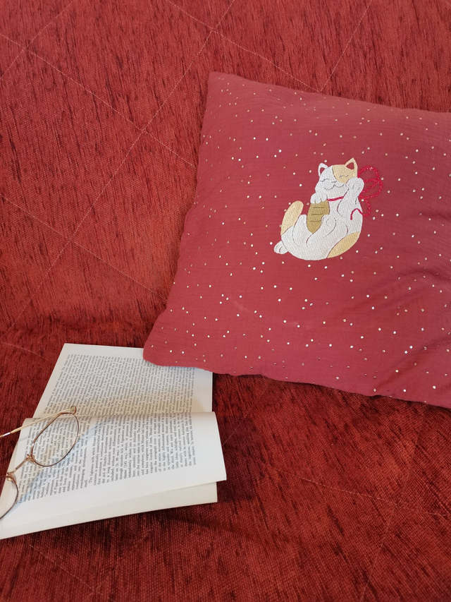 Housse de coussin Maneki neko