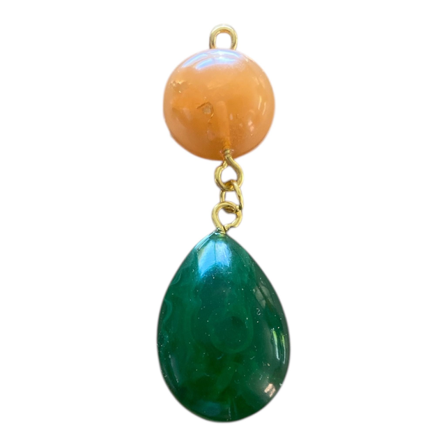 Pendentifs orange et vert 