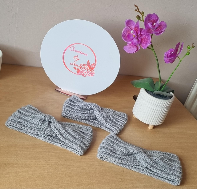 Grey Ear Warmers 