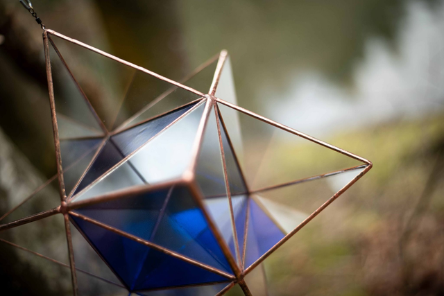 Merkaba en verre 38 cm