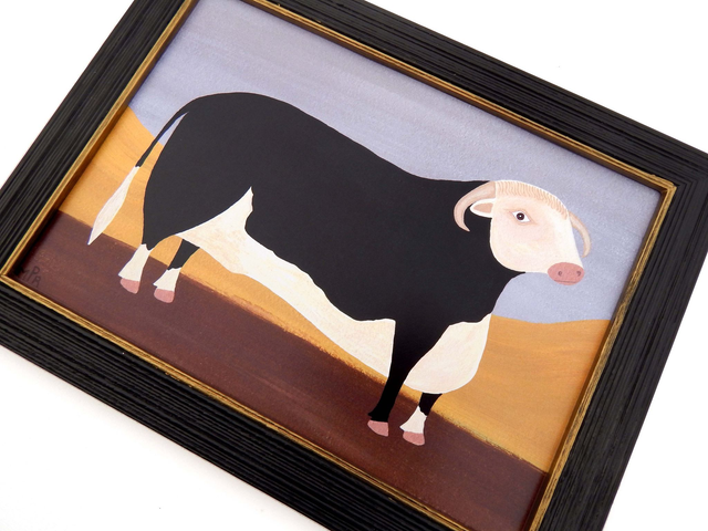 Framed Fine Art Print - Prize Herefordshire Bull