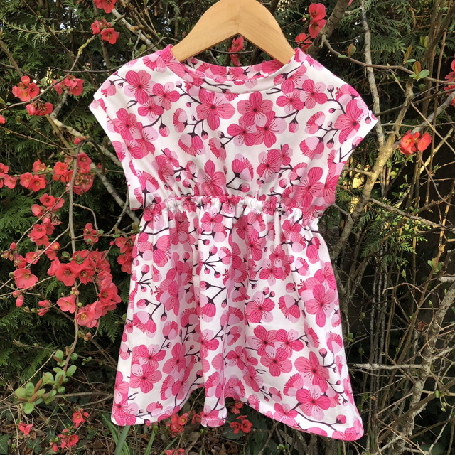 Tunique évolutive «Fleurs de cerisier»