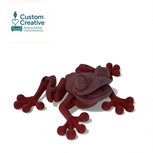 Articulated Flexi Frog – Cute Fidget Frog Toy – 3D Printed