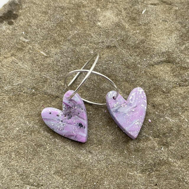 Mini misty heart hoops