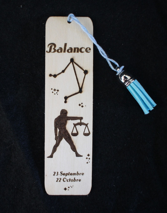 Marque-pages signe astrologique Balance