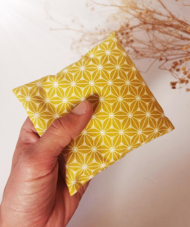 Bouillotte sèche de poche "moutarde" 