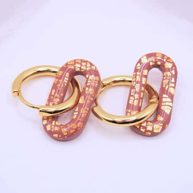 Créoles avec breloques bronzes automnales