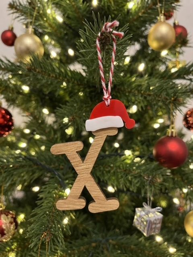 Personalised Wooden Christmas Tree Letter Ornaments