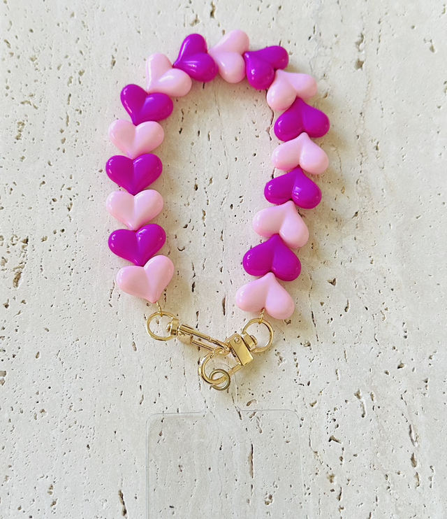 Hartjes Telefoonkoort roze 