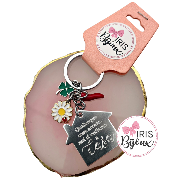 Portachiavi a forma di casina in ALLUMINIO