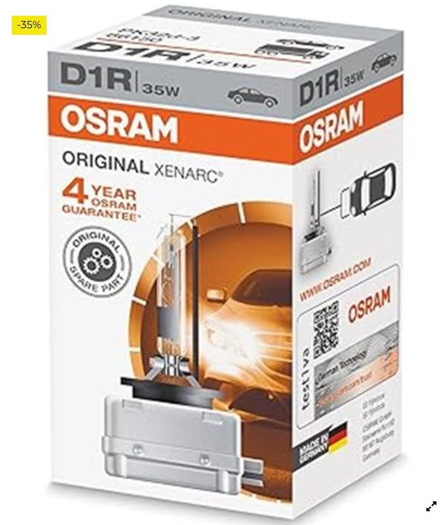 OSRAM XENARC ORIGINAL D1R HID, lámpara de xenón, lámpara de descarga, calidad de equipamiento original (OEM), 66150