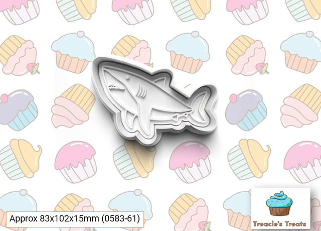 Shark Fondant/cookie stamp with cutter 