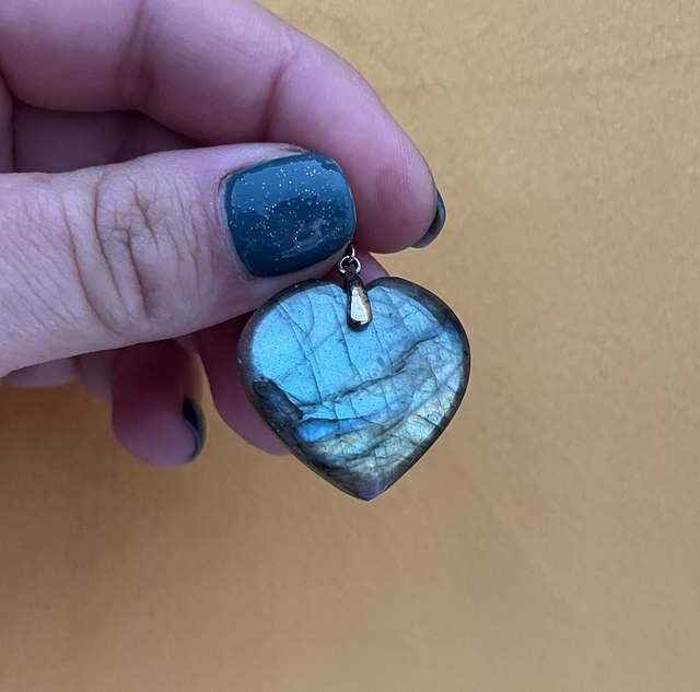 Pendentif en Labradorite et bélière argent