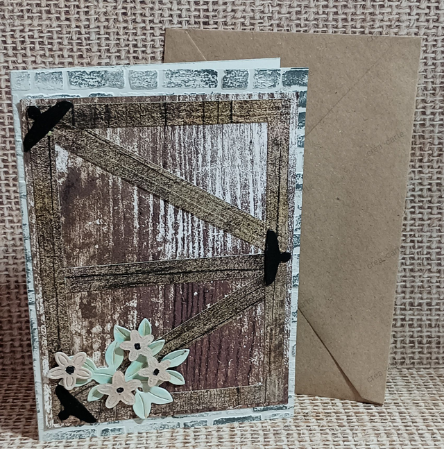 Carte porte de grange. Souhait à personnaliser