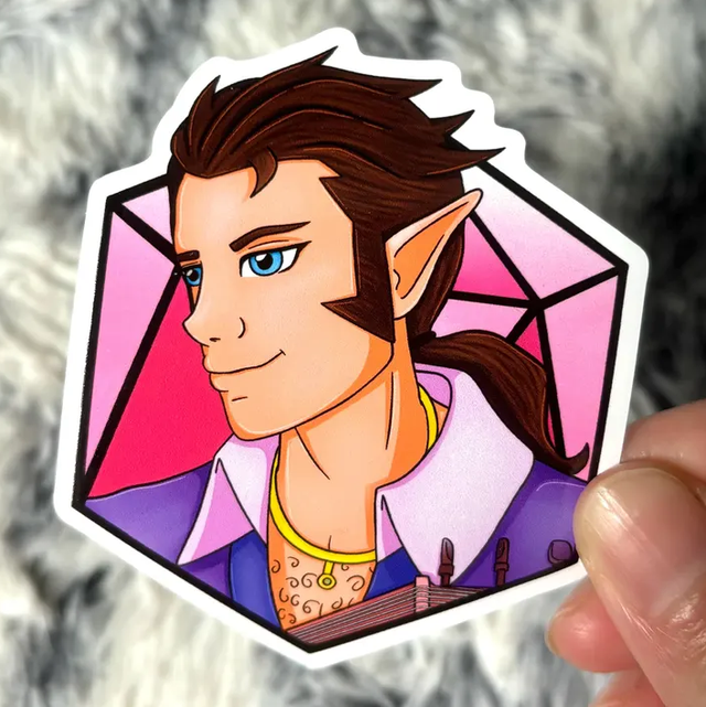 Scanlan D20 Sticker - Critical Role Vox Machina Collection