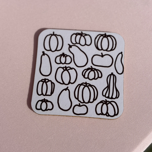 Pumpkin Outline Coaster