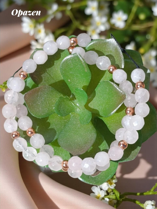 Bracelets Quartz rose facetté 